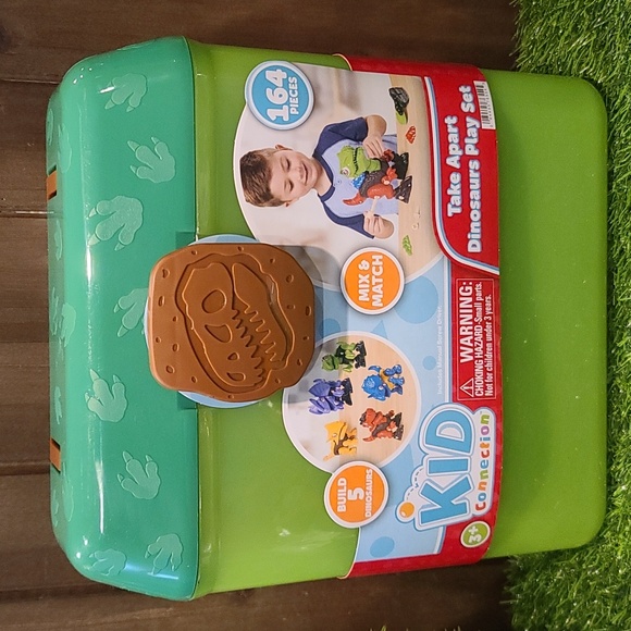 DINOSAUR building play set of 5 DINOSAUR, Age 3+, NWT, NIB 164 pcs - Picture 2 of 9